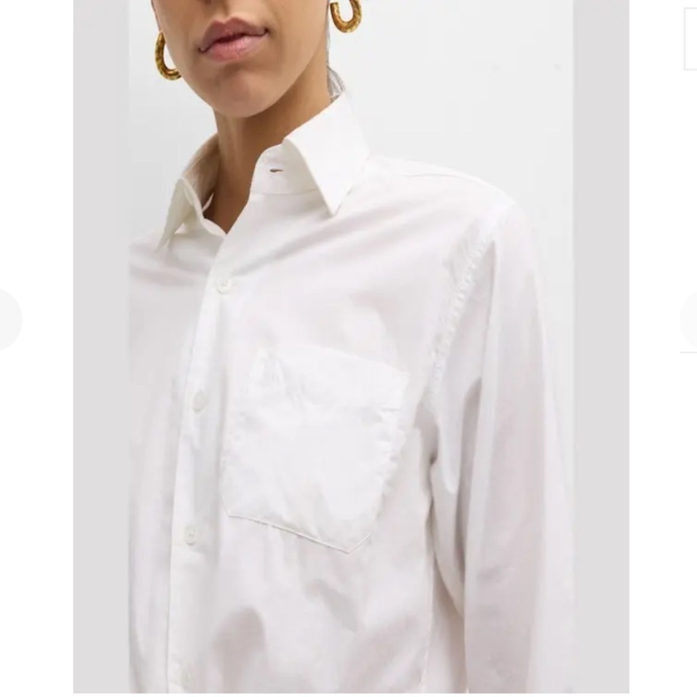 FRANCES VALENTINE Ellie Cropped Button-Front Shirt Size L - Picture 4 of 11
